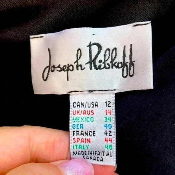 Joseph Ribkoff Gala Dress, Black, crinoline underneath, off the shoulders, Sz 12 - Picture 7 of 14